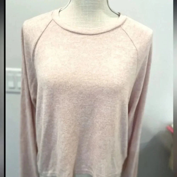 NWOT PINK GILLI LIGHTWEIGHT BRUSHED FABRIC LONG SLEEVE CREW NECK TOP SIZE L - Picture 4 of 11